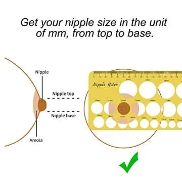YOUHA Nipple Ruler, Nipple Rulers for Flange Sizing Measurement Tool, Silicone & Soft Flange Size Measure for Nipples, Breast Flange Measuring Tool Breast Pump Sizing Tool-New Mothers Musthaves