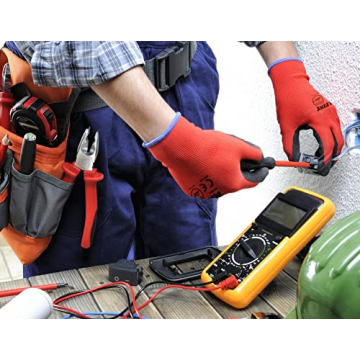 DULFINE PPE Gloves - 12 Pairs, Large Size, Smooth Grip