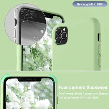Vooii for iPhone 11 Pro Case - Elegant Soft Liquid Silicone Protection with Microfiber Lining