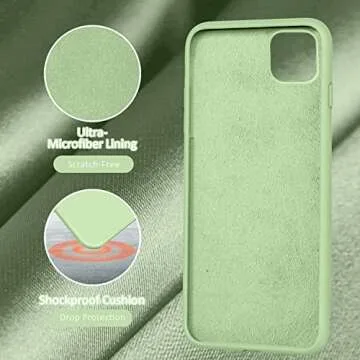 Vooii iPhone 11 Pro Case, Soft Silicone Protection
