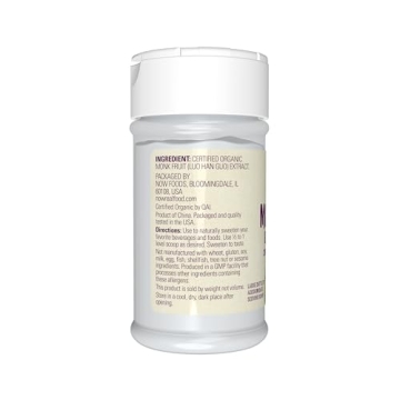 NOW Foods Organic Monk Fruit Extract Powder Sweetener