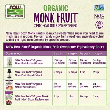 NOW Foods Organic Monk Fruit Extract Powder Sweetener