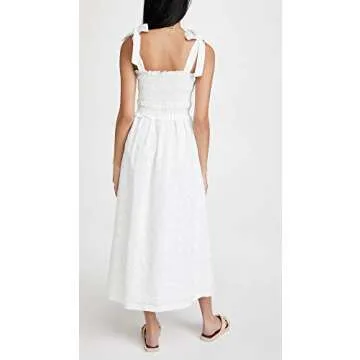 Lost + Wander Women's Angel in Disguise Maxi Dress, White, M