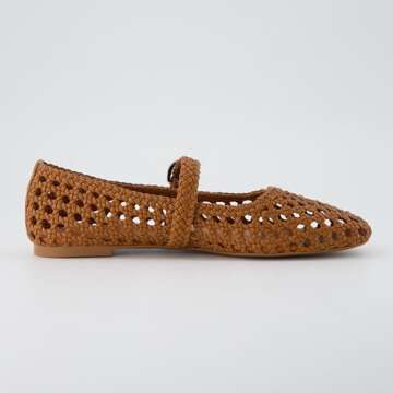 CUSHIONAIRE Women's Weston Woven Mary Jane Flat - Comfort Meets Style