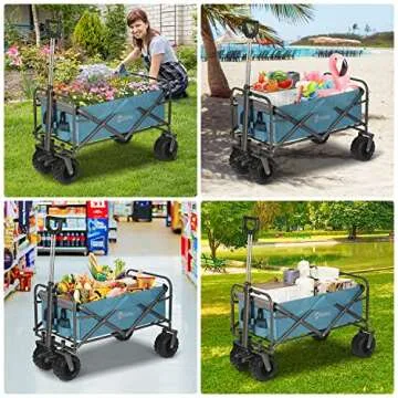 Sekey Foldable Wagon with 330lbs Capacity & All-Terrain Wheels