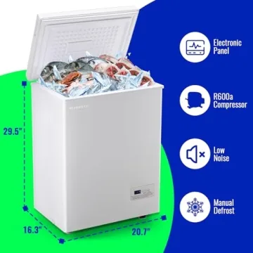 DEMULLER 3.5 Cu.ft Chest Freezer with Baskets and Panel