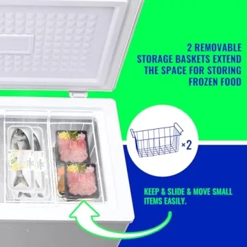 DEMULLER 3.5 Cu.ft Chest Freezer with Baskets and Panel
