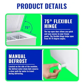 DEMULLER 3.5 Cu.ft Chest Freezer with Baskets and Panel