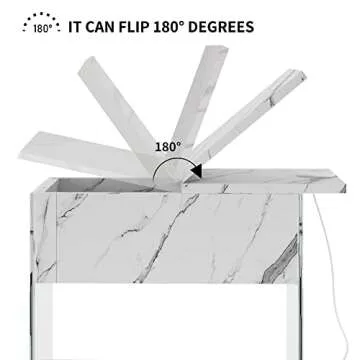 Soges Unique Side Table with Charging Station and Storage