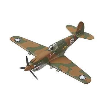 Daron P-40 Warhawk Die-Cast Model - 1:90 Scale Brown & Black