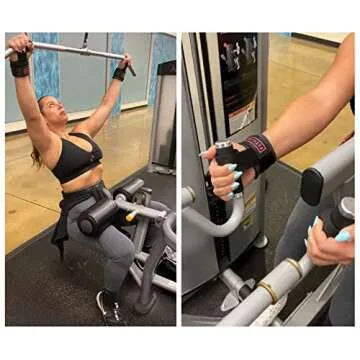 FITGIRL - Wrist Straps for Weightlifting for Women, Gym Lifting Wraps to Improve Muscle Gain for Legs, Back, Shoulders, Core (Black)