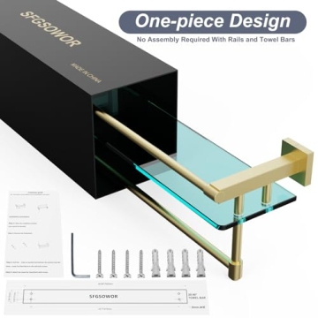 Elegant 20-Inch Wall-Mounted Shelf with Towel Bar