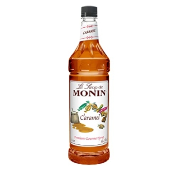 Monin Caramel Syrup - Luxurious Richness for Coffee, Desserts & More!