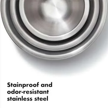 OXO Good Grips Stainless Steel Mixing Bowl Set, 3 Pieces