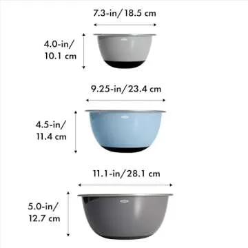 OXO Good Grips Stainless Steel Mixing Bowl Set, 3 Pieces