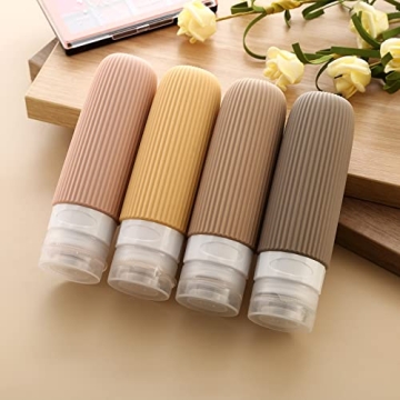 TSA Approved Leak-Proof Silicone Travel Bottles 4 Pack