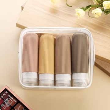 TSA Approved Leak-Proof Silicone Travel Bottles 4 Pack