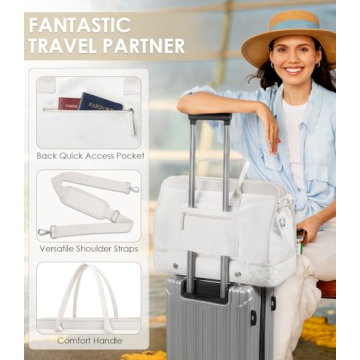 ETRONIK Women's Weekender Bag with Shoe Compartment & USB Port