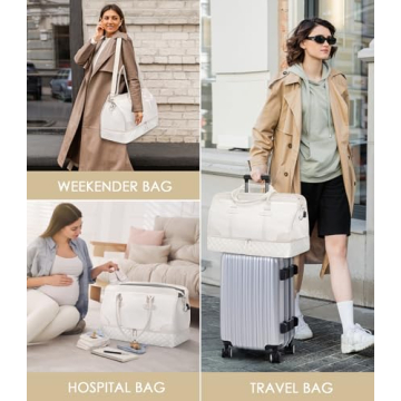 ETRONIK Women's Weekender Bag with Shoe Compartment & USB Port