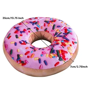 HYSEAS Round Donut Throw Pillow - Soft Decorative Cushion for Home