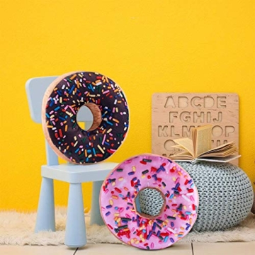 HYSEAS Round Donut Throw Pillow - Soft Decorative Cushion for Home