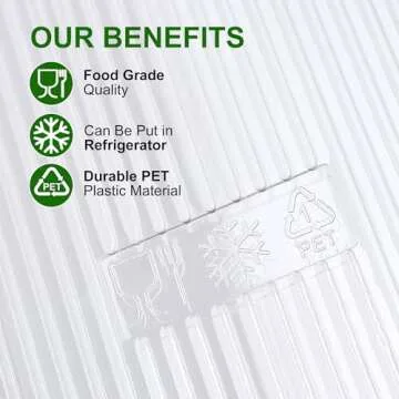 LotFancy 8 Pack Clear Plastic Drawer Organizers, Food Grade Storage Trays, Non-Slip Storage Bins for Kitchen Utensil, Silverware Cutlery, Bathroom, Office Desk, Makeup, Jewelry, 9.2''×3''×2''