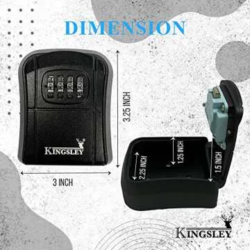 Kingsley QCH-807 Key Storage Box, Secure & Compact