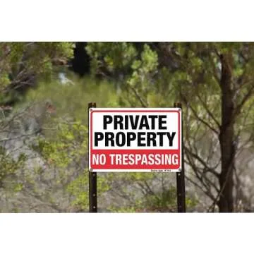 Durable Large No Trespassing Sign - Weatherproof & Lasts 7 Years