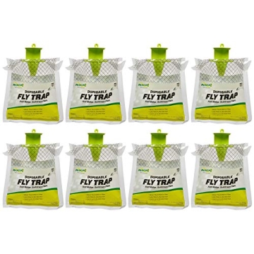 RESCUE! Outdoor Disposable Hanging Fly Trap - 8 Effective Traps
