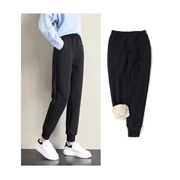 Yeokou Warm Sherpa Lined Athletic Sweatpants for Women