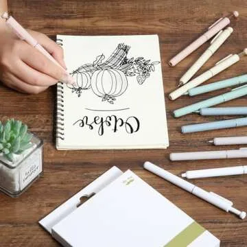 Mr. Pen- Retractable Gel Pens, 12 Pack, Black Ink, Soft Pastel Barrel Gel Pens Fine Point 0.5mm, Retractable Pen, Cute Pen