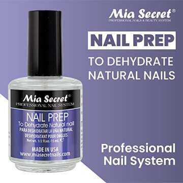 Mia Secret Professional Acid Free Natural Nail Prep Dehydrator, 15ml - Enhanced Bonding Dehydrator f...