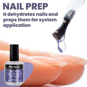 Mia Secret Professional Acid Free Natural Nail Prep Dehydrator, 15ml - Enhanced Bonding Dehydrator for Acrylic Powder and Gel Nail Polish