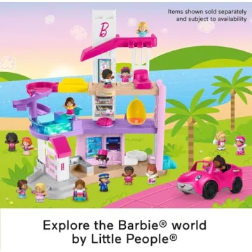 Fisher-Price Little People Toddler Toys Barbie Swimming Figure Set with 2 Characters for Preschool Pretend Play Kids Ages 18+ Months