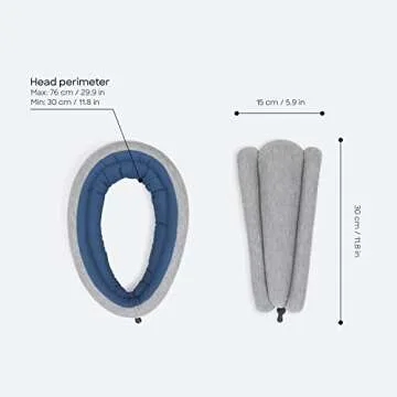 Ostrichpillow Light Commuting, Travel Pillow & Power Nap Pillow - Premium Comfort & Lightweight, Adjustable to Your Head, Small & Versatile (Deep Blue)