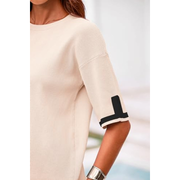 PRETTYGARDEN Women’s Summer 2 Piece Knit Lounge Set - Beige