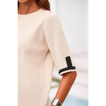 PRETTYGARDEN Women’s Summer 2 Piece Knit Lounge Set - Beige