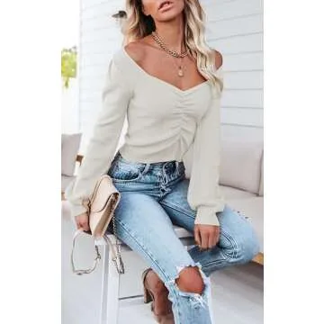 PRETTYGARDEN Stylish Cropped Sweater for Women 2024