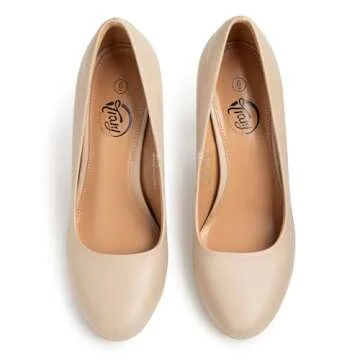 Trary Women's Elegant Nude Heels for All Occasions
