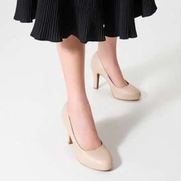 Trary Women's Elegant Nude Heels for All Occasions