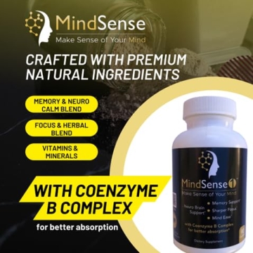 MindSense1 Brain Boost - Focus, Memory & Balanced Nutrition