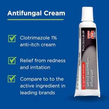 Rite Aid Antifungal Ringworm Clotrimazole Cream, 0.5 oz (15 g) | Antifungal Cream | Jock Itch Treatment | Anti Fungal Skin Cream Treats Athlete's Foot Cream | Antifungal Cream for Skin