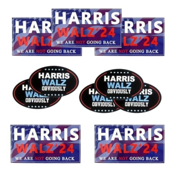 10 Packs Kamala Harris for President Stickers - 2024 Campaign Bumper Stickers