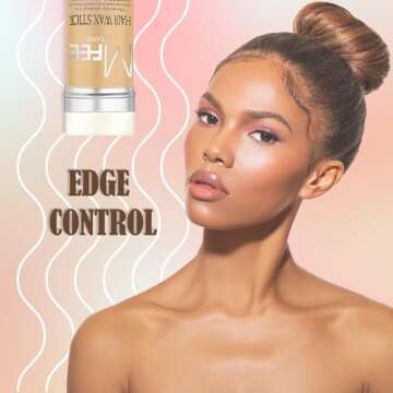 MULAFEE 2 Pack Hair Wax Sticks with Combs Kit - Smooth Styling for Wigs, Fly-Away & Edge Frizz Contr...