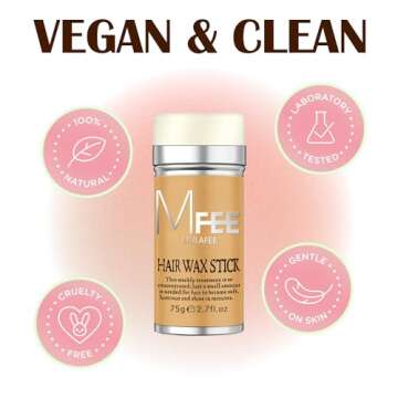 MULAFEE 2 Pack Hair Wax Sticks with Combs Kit - Smooth Styling for Wigs, Fly-Away & Edge Frizz Control, Non-Greasy Formula