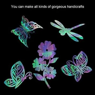 Outus Iridescent Cellophane Film Rainbow Cellophane Wrapping DIY Craft Decorations for Gift Baskets Fairy Butterfly Supply Party Festival celebrations(39 x 138 Inch,Pink)