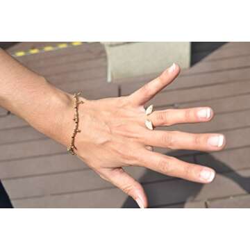 LEMON GRASS Angel Wing Ring in 14K Yellow Gold