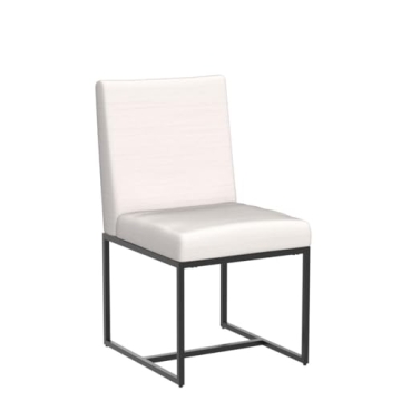 VESCASA Stylish Linen Upholstered Dining Chairs Set of 2