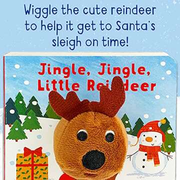 Jingle, Jingle, Little Reindeer Finger Puppet Christmas Board Book Ages 0-4 (Finger Puppet Board Book)