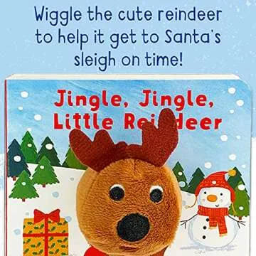 Jingle, Jingle, Little Reindeer Finger Puppet Christmas Board Book Ages 0-4 (Finger Puppet Board Book)